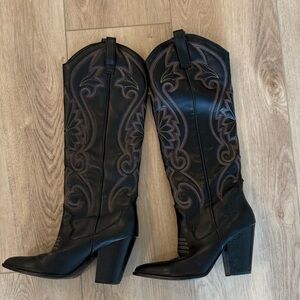 Steve Madden knee high cowgirl boots